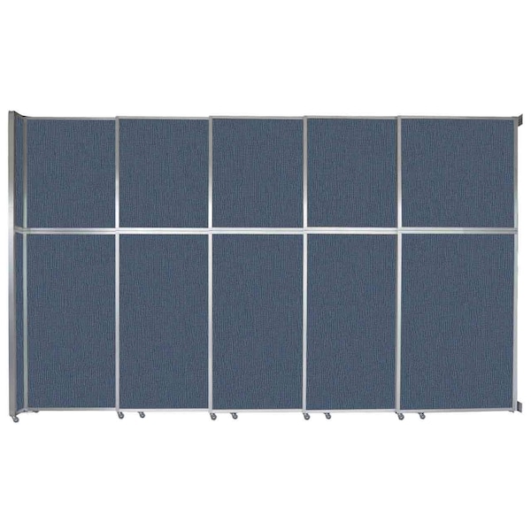 Operable Wall Sliding Room Divider 15'7" x 10'3/4" Ocean Fabric